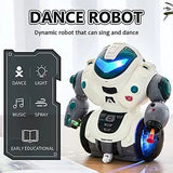 White Whale Kid Robot Toys for Boys Girls,Dancing Singing Walking Talking Sliding Robot with Colorful LED and Spray,Electronic Toys Interactive Early Educational Robot Toys Birthday for Kids(Assorted)