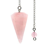 White Whale Natural Gemstone Rock Crystal Hexagonal Pointed Reiki Chakra Pendant Pendulum