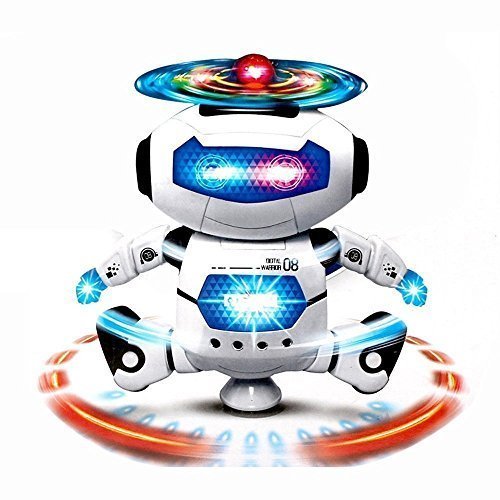 White Whale Dancing Robot with 3D Lights and Music - Multi Color