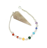 White Whale Crystal Gemstone Pendulum Dowsing Balancing Reiki Stone Pendulum