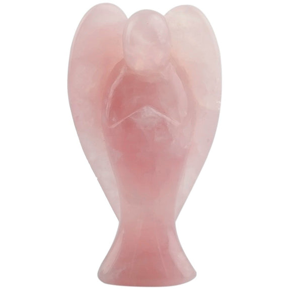 White Whale Rose Quartz Healing Crystal Gemstone Carved Pocket Crystal Guardian Angel Figurines