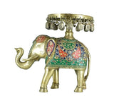 White Whale Handmade Ethnic Indian Brass Elephant Decor Showpiece, Home Decor Statue, Indian Decorations, Indian Houseware, Brass Figurine