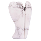 White Whale White Howlite Healing Crystal Gemstone Carved Pocket Crystal Guardian Angel Figurines
