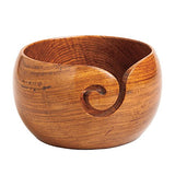 White Whale Handmade Indian Rorsewood Wooden Yarn Bowl, Knitting Yarn Holder and Organizer - Perfect For Mother's Day! 6 x 3 Inches