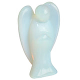 White Whale Opalite Healing Crystal Gemstone Carved Pocket Crystal Guardian Angel Figurines