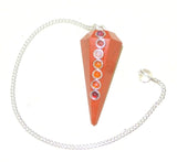 White Whale Crystal Gemstone Pendulum Dowsing Balancing Reiki Stone Pendulum