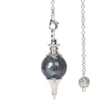 White Whale Healing Crystal Gemstone Dowsing 40mm Crystal Healing Chakra Reiki Point Pendulum