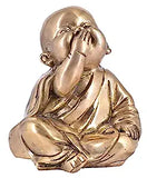 White Whale Brass Laughing Buddha for Wealth & Prosperity | Happy Man - Best for Gifting - Made in Tibet Home Decoration