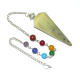 White Whale Crystal Gemstone Pendulum Dowsing Balancing Reiki Stone Pendulum