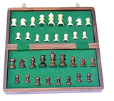 White Whale Handmade Travelling  Magnetic Wooden Chess 7" X7' by India artisans