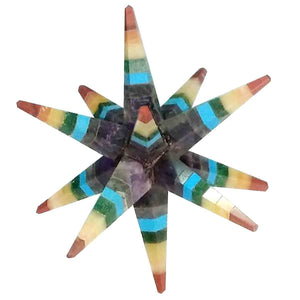 White Whale Seven Chakra Reiki Healing Crystal Energy Generator 12 Point Star Merkaba Sacred Geometry