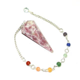 White Whale Crystal Gemstone Pendulum Dowsing Balancing Reiki Stone Pendulum