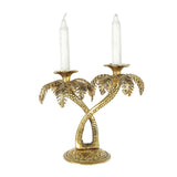 White Whale Metal Gold Plated (Palm) Khajur Candle Holder for Home Hotal Decor Candle Stand Tree Statue for Candle Light Dinner & Dining Table Decorative Showpiece for Decoration & Gift Purpose