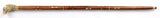 White Whale Lion Walking Stick - Men Derby Canes and Wooden Walking Stick for Men and Women - 37" Brown Ebony Brass Handle in Golden Tone Natural Wood Unisex Cane