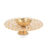 White Whale Brass Crystal Akhand Diya Jyoti Oil Lamp for Home Temple Puja Decor Gifts (Pack of 2)