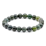 White Whale Natural Original Gemstone Round Beads Stretch Bracelet Healing Reiki 8mm