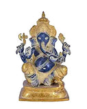 White Whale Ganesha Statue, Sitting Lord Ganesha Idol, Ganapati, Vinayaka. Hindu Elephant God & Good Luck Gift for New Beginnings
