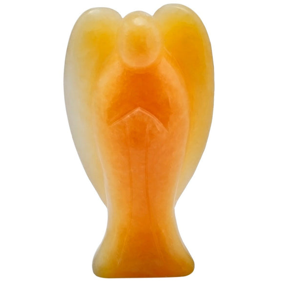 White Whale Yellow Jade Healing Crystal Gemstone Carved Pocket Crystal Guardian Angel Figurines