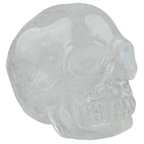 White Whale Healing Crystal StoneRock Quartz Human Reiki Skull Figurine Statue Sculptures