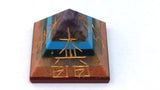 White Whale Reiki Healing Crystal Energy Generator Engraved Pyramid Metaphysical Natural Gemstone Figurine