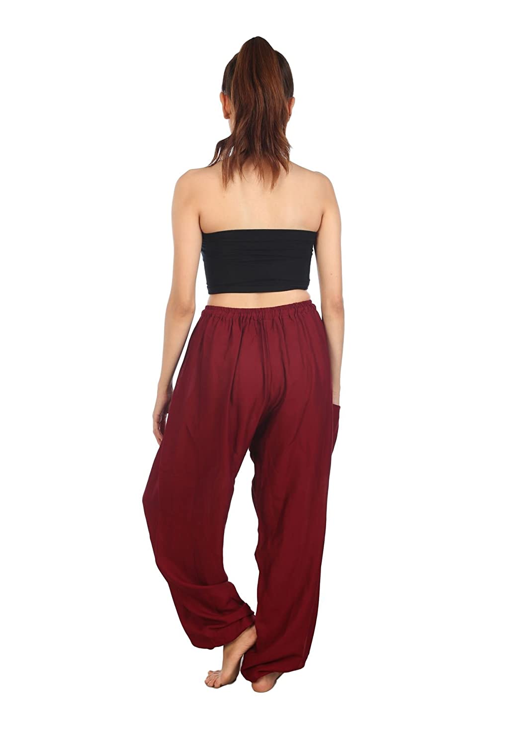 Whitewhale Women's Rayon Harem Hippie Boho Yoga Palazzo Casual Pants