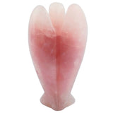 White Whale Rose Quartz Healing Crystal Gemstone Carved Pocket Crystal Guardian Angel Figurines