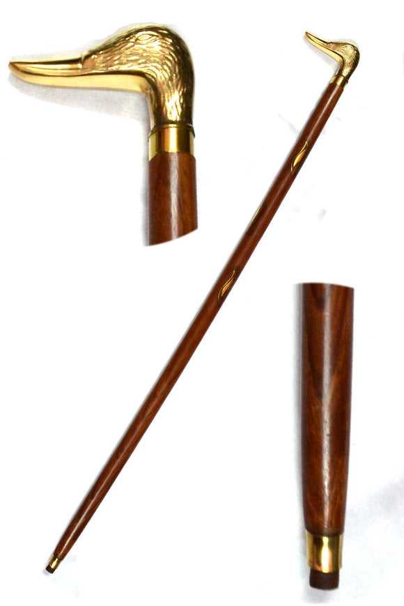 White Whale Duck Walking Stick - Men Derby Canes and Wooden Walking Stick for Men and Women - 37