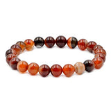White Whale Natural Original Gemstone Round Beads Stretch Bracelet Healing Reiki 8mm