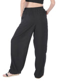 Whitewhale Women's Rayon Ealstic Waist Wide Leg Baggy Summer Casual Pajama Yoga Pants