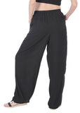 Whitewhale Women's Cotton Ealstic Waist Wide Leg Baggy Summer Casual Pajama Yoga Pants