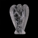 White Whale Crystal Quartz Healing Crystal Gemstone Carved Pocket Crystal Guardian Angel Figurines -1 Inch.