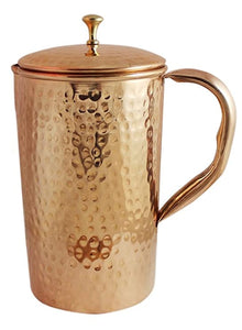White Whale Hammered Pure Copper Luxury Jug   capacity 2100 ml