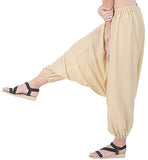 Whitewhale Men Women Cotton Baggy Hippie Boho Gypsy Aladdin Yoga Harem Pants