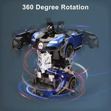 White Whale Remote Control 2 in 1 Convertible Transform Robot Car Water Booster Spray Toy for Kids with Rechargeable Battery