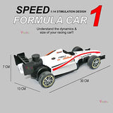 White Whale F1 Radio Controlled Fast RC Drift Car,High Speed Cool Vehicle Model with Spray Light Toys Birthday Gifts for Kids Boys
