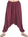 Whitewhale Men Women Cotton Baggy Hippie Boho Gypsy Aladdin Yoga Harem Pants