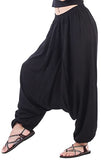 Whitewhale Men Women Rayon Baggy Hippie Boho Gypsy Aladdin Yoga Harem Pants