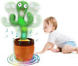 White Whale Dancing Cactus Toy for Kids Talking, Speaking, Recording for Babies Repeat What You Say Electronic Plush Toy for Toddler Rechargeable Wriggle & Singing Cactus Toy Plant Sound Toy-Charger