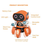 White Whale Octopus Shape Electric Robot Colorful Music Flashing Lights Dance Toy for Kids