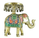 White Whale Handmade Ethnic Indian Brass Elephant Decor Showpiece, Home Decor Statue, Indian Decorations, Indian Houseware, Brass Figurine