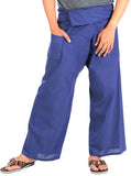 Whitewhale Mens Lightweight Cotton Thai Fisherman Pants Summer Hippie Yoga Pants