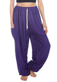 Whitewhale Women's Cotton Harem Hippie Boho Yoga Palazzo Casual Pants