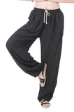 Whitewhale Women's Cotton Ealstic Waist Wide Leg Baggy Summer Casual Pajama Yoga Pants