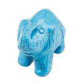 Whitewhale Healing Crystal Guardian Blue Howlite Turquoise Elephant Pocket Stone Figurines Carved Gemstone