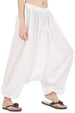 Whitewhale Men Women Cotton Baggy Hippie Boho Gypsy Aladdin Yoga Harem Pants