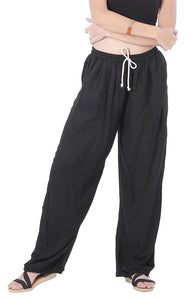 Whitewhale Women's Cotton Ealstic Waist Wide Leg Baggy Summer Casual Pajama Yoga Pants