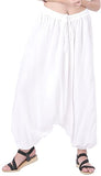 Whitewhale Men Women Cotton Baggy Hippie Boho Gypsy Aladdin Yoga Harem Pants