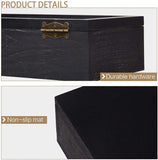 White Whale Tea Box Storage Natural Tea Chest Tea Bag Holder 8 Adjustable Tea Chest Compartments with Glass Window
