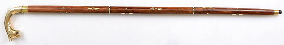 White Whale Fox Walking Stick - Men Derby Canes and Wooden Walking Stick for Men and Women - 37