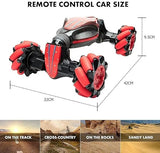 White Whale Stunt Gesture Induction Twisting Off-Road Vehicle Light Music Drift Driving Remote Control Hand Senor Stunt Car, 2.4G 4WD Toy Gift for Kids Toys (Color May Vary